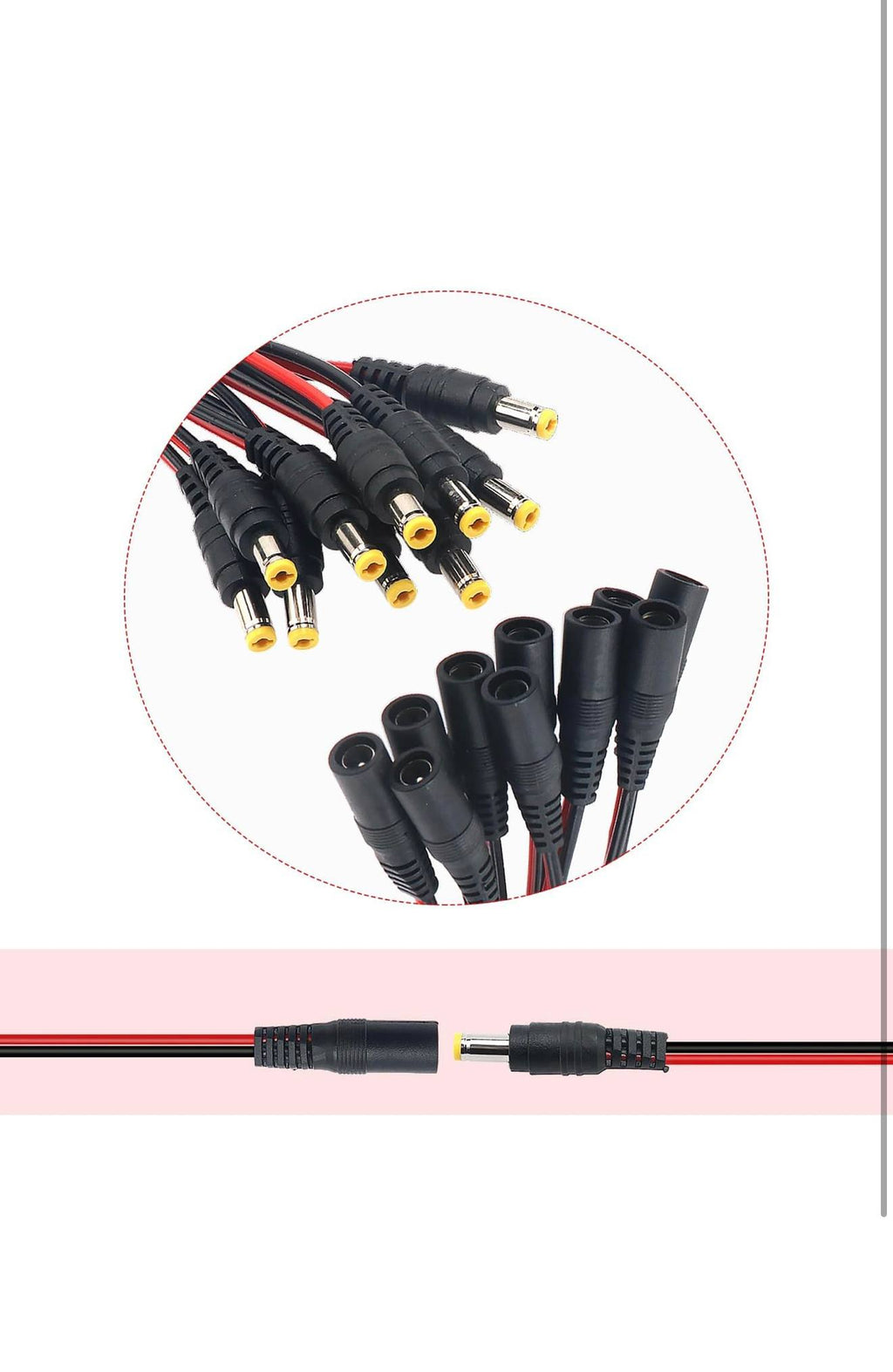YIXISI DC Voeding Kabel Pigtail Connectoren 10st