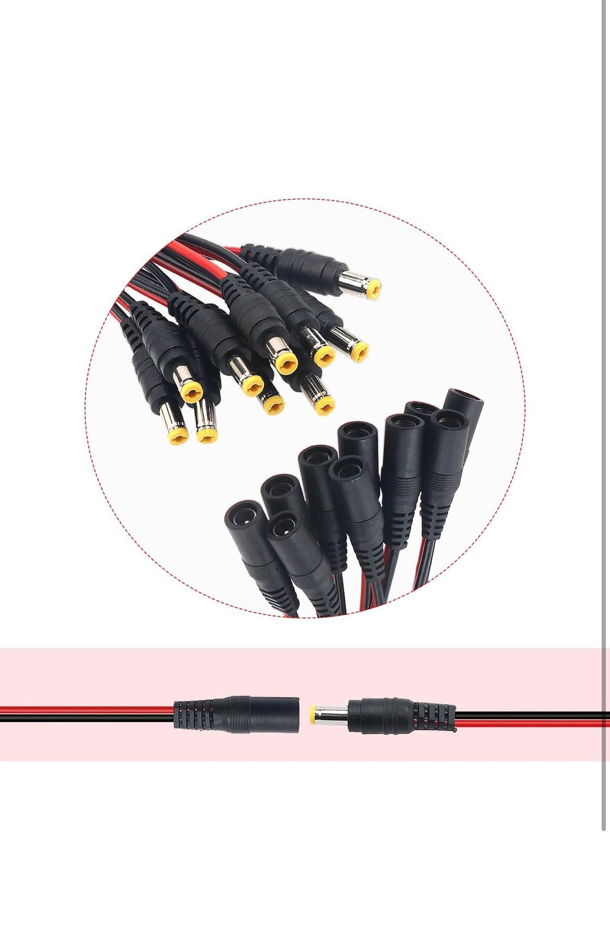 YIXISI DC Voeding Kabel Pigtail Connectoren 10st