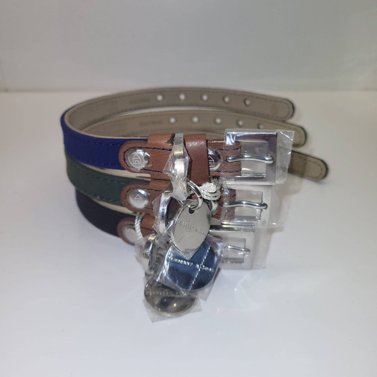 Hennessy & Sons Leather Dog Collar with Tag