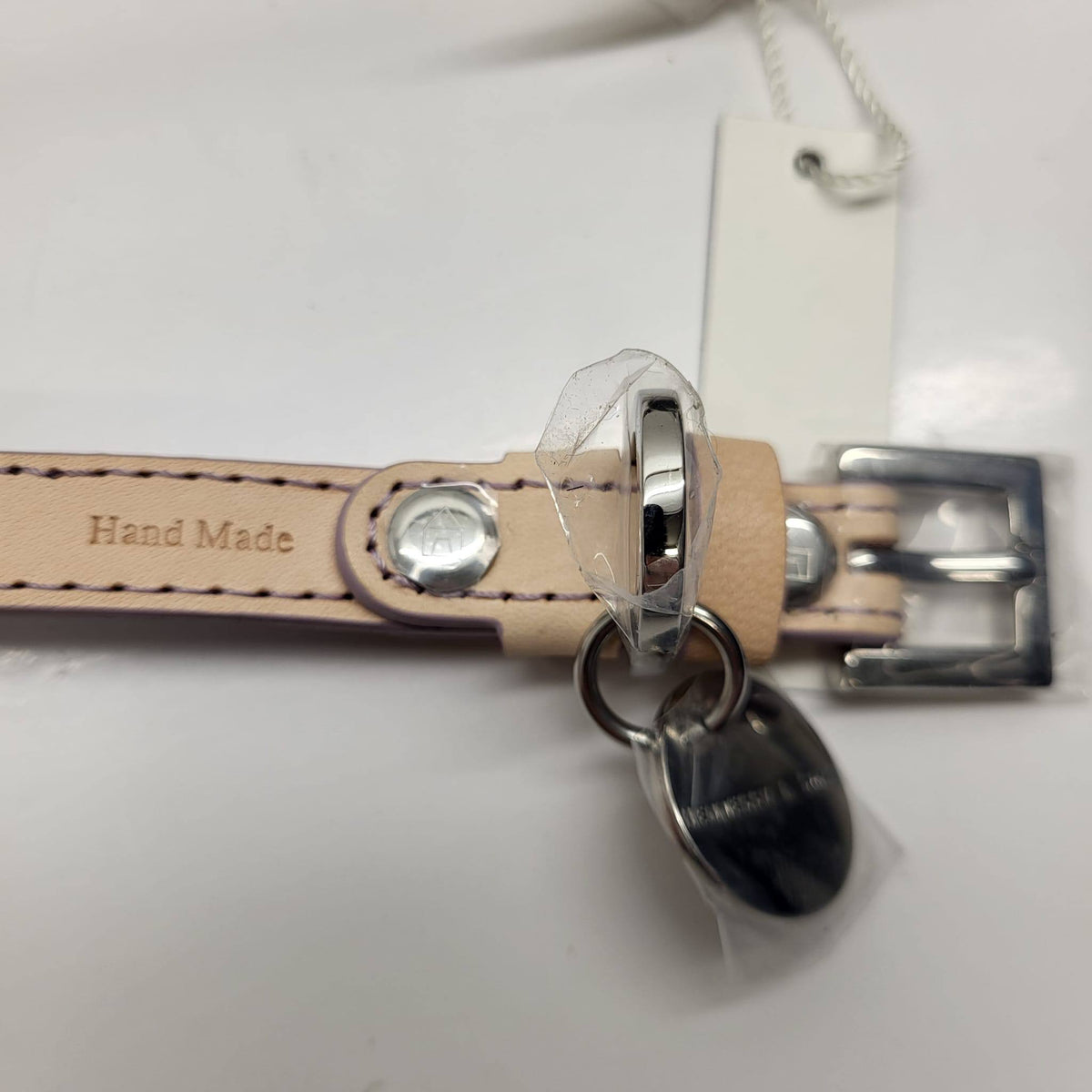 Hennessy & Sons Handmade Natural Leather Dog Collar