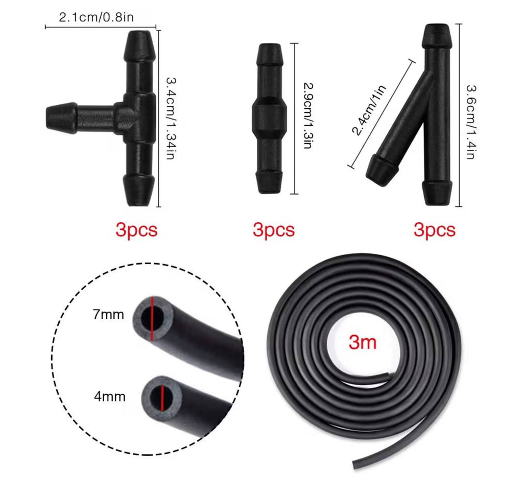 YIXISI Vacuum Hose Kit with T-Connectors