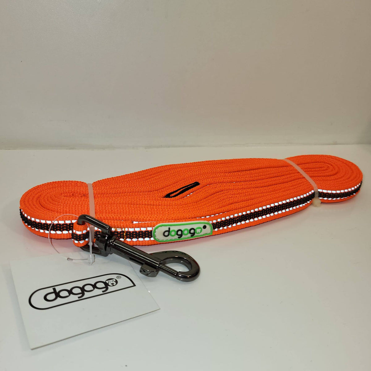 DOGOGO Reflective Long Training Leash – Orange – 7 m