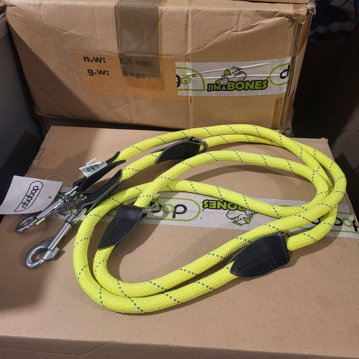 DOGOGO Reflective Rope Dog Leash – Neon Yellow – 220 cm
