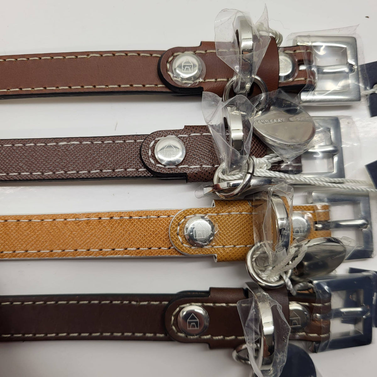 Hennessy & Sons Floral Embroidered Leather Dog Collar
