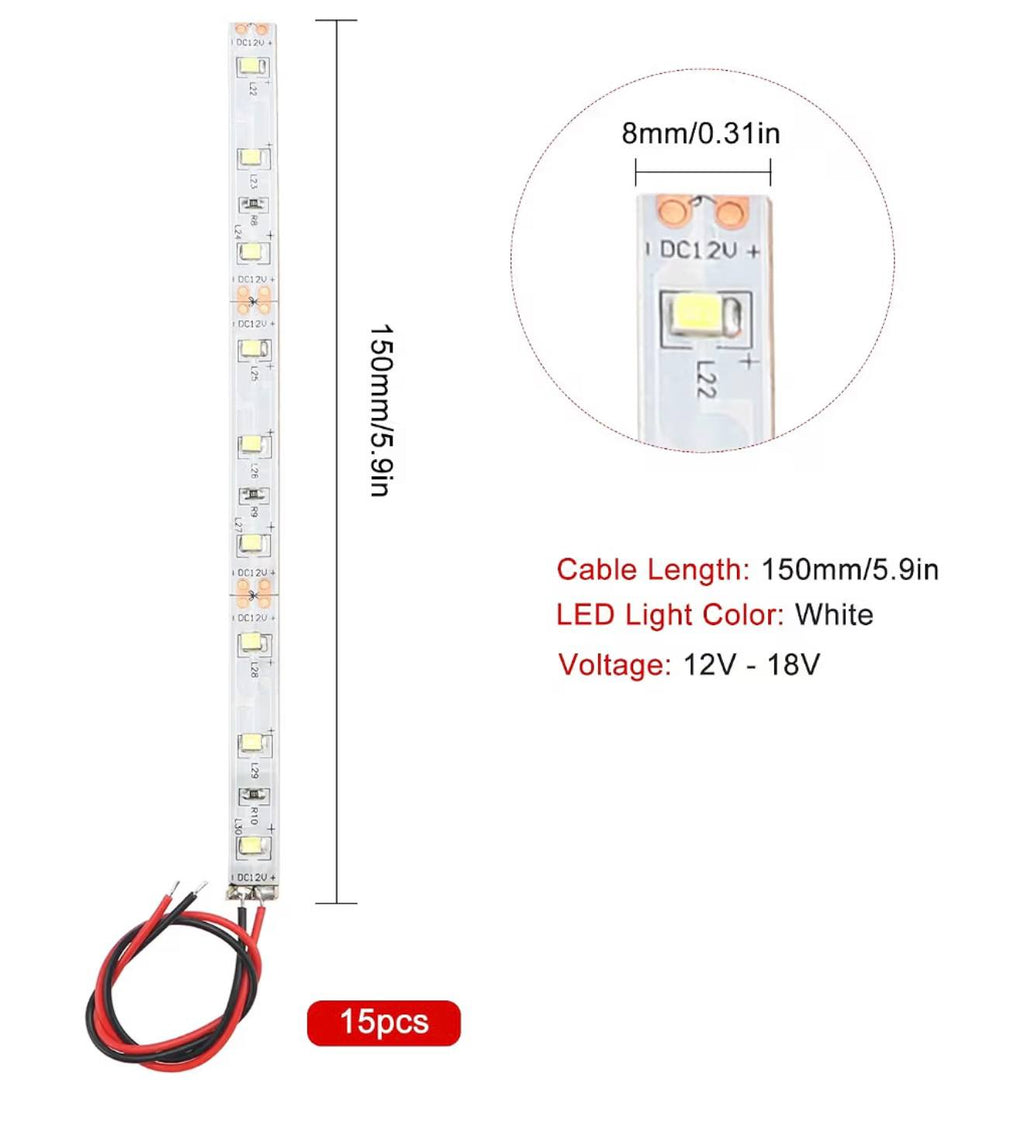 YIXISI LED Strip Bars 12V Koud Wit 10st