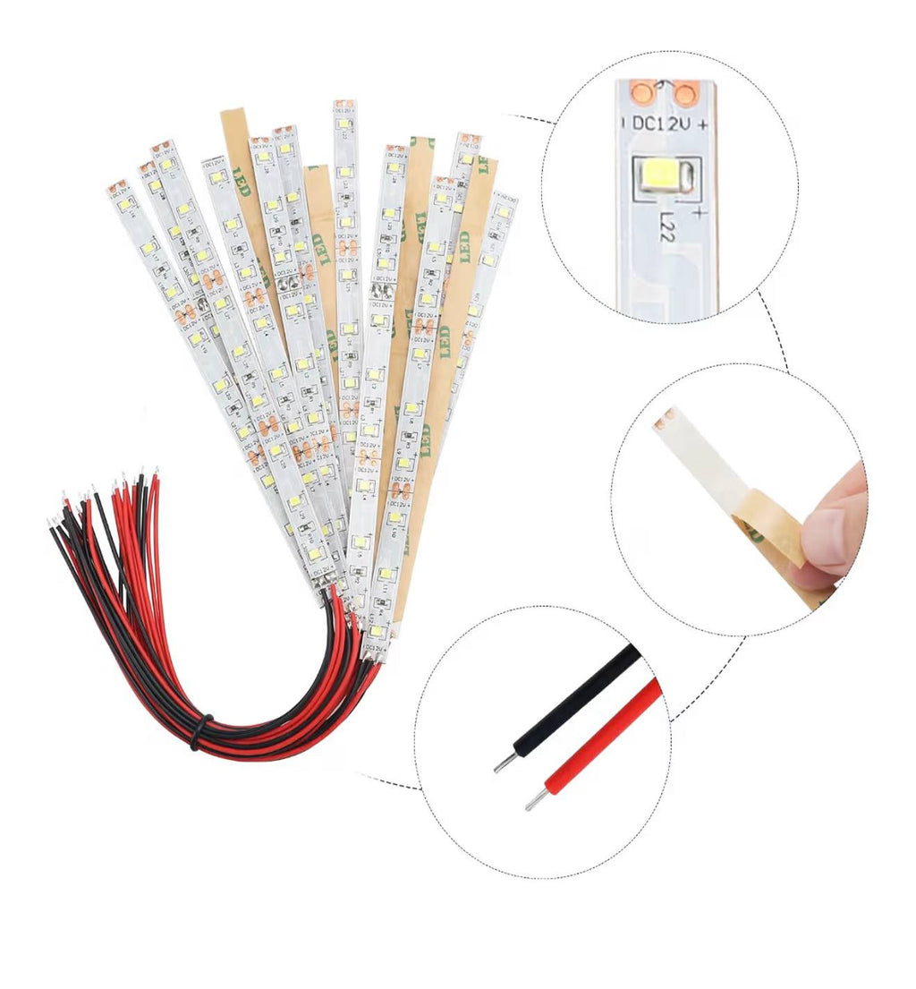 YIXISI LED Strip Bars 12V Koud Wit 10st