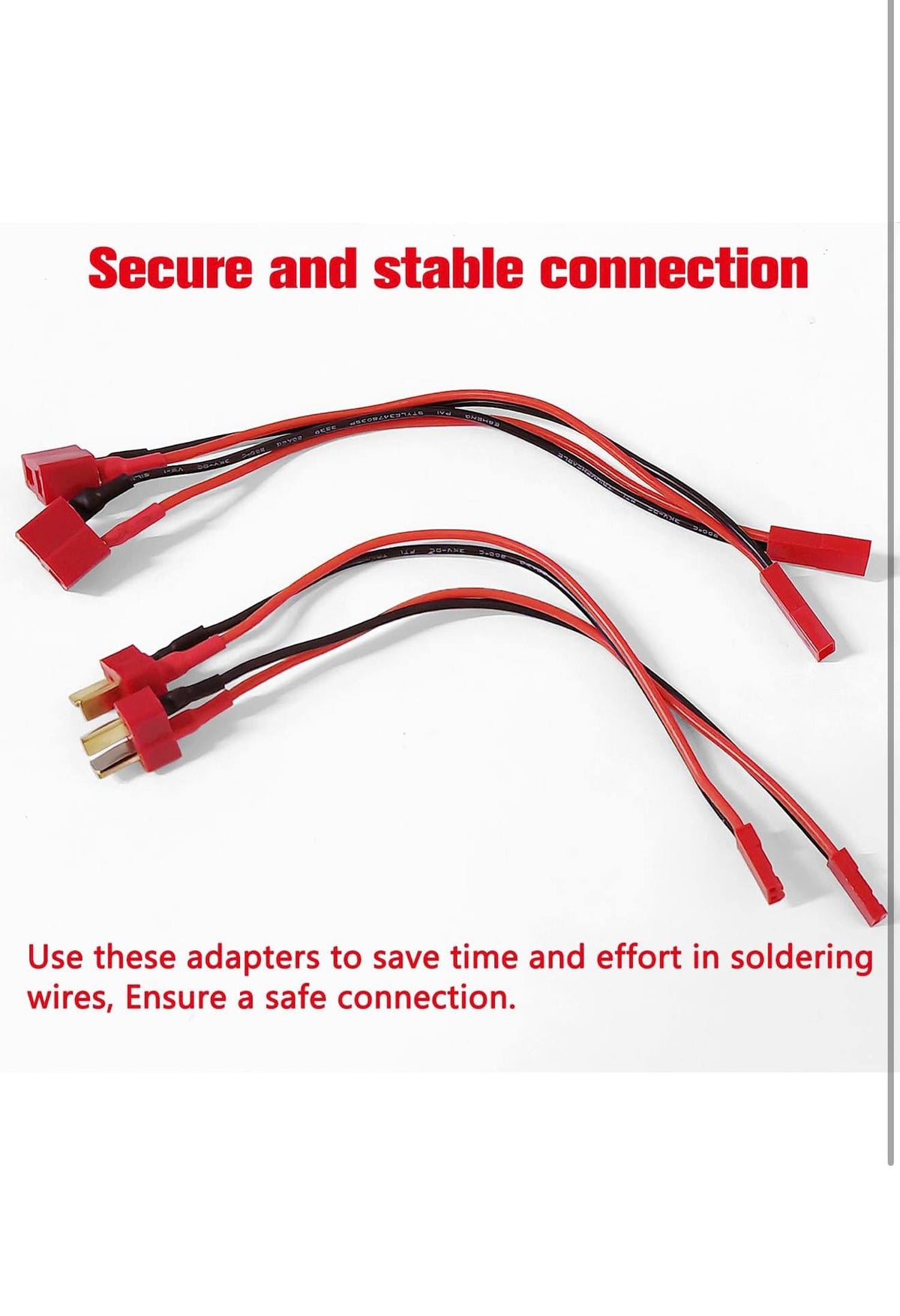 YIXISI T-Plug Deans Pigtail Kabels 4st 20AWG Siliconen