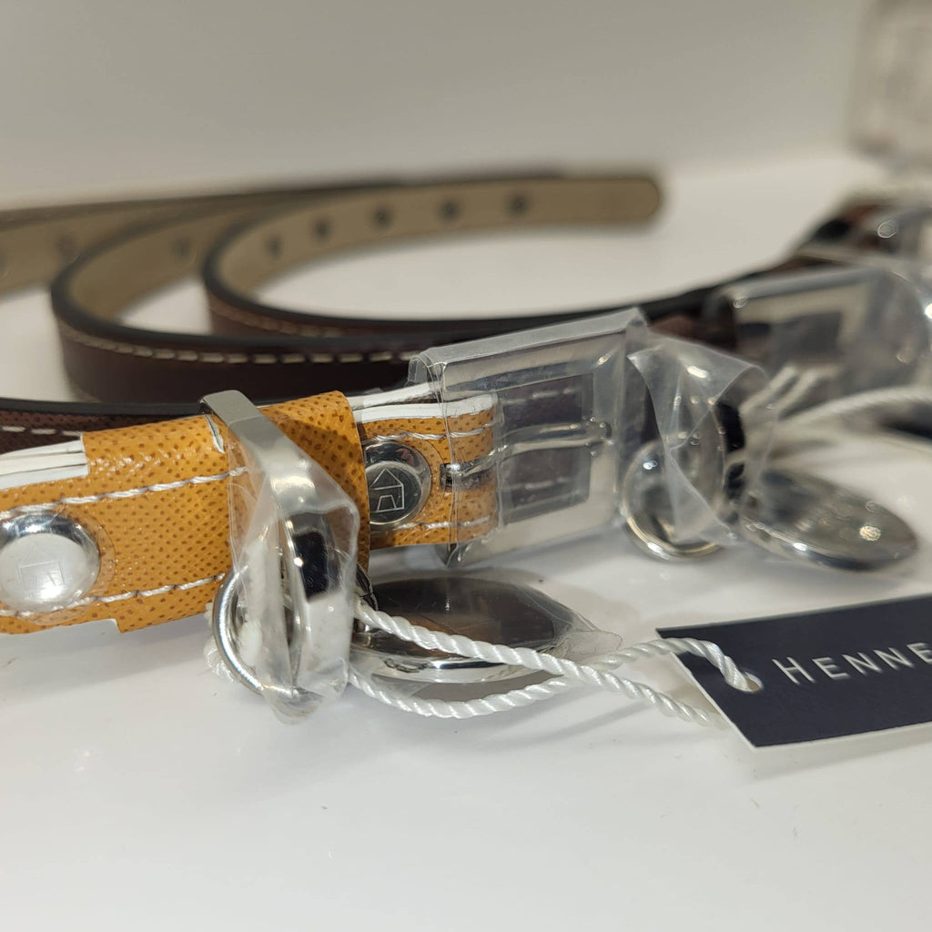 Hennessy & Sons Floral Embroidered Leather Dog Collar