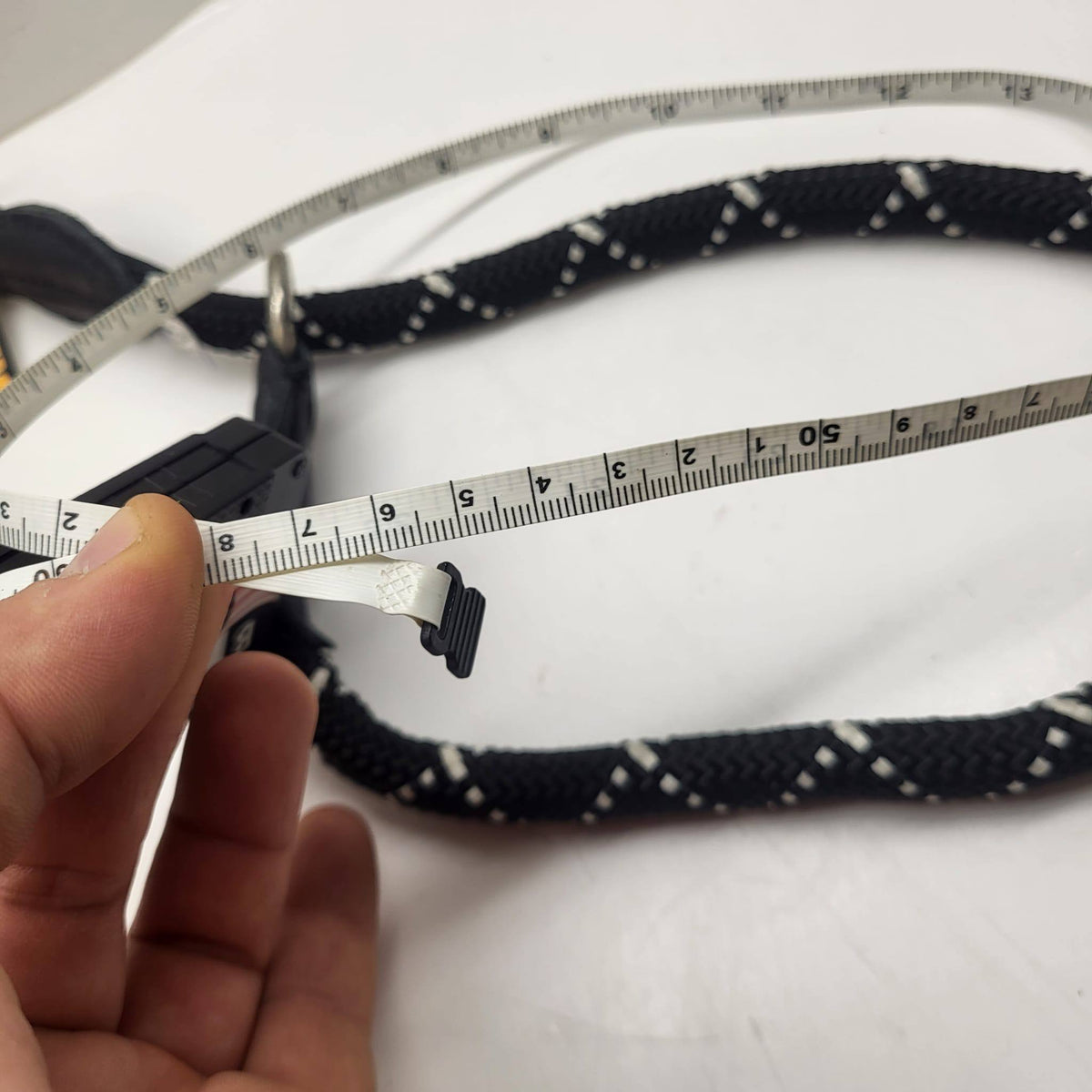 Julius K-9 Reflective Rope Slip Collar Black