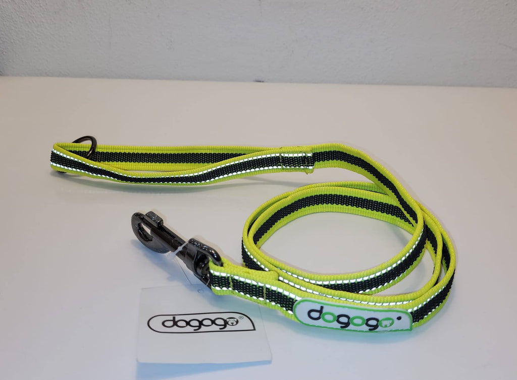 Dogogo Reflective Dog Leash 1.2m – Neon Yellow/Black, 20mm