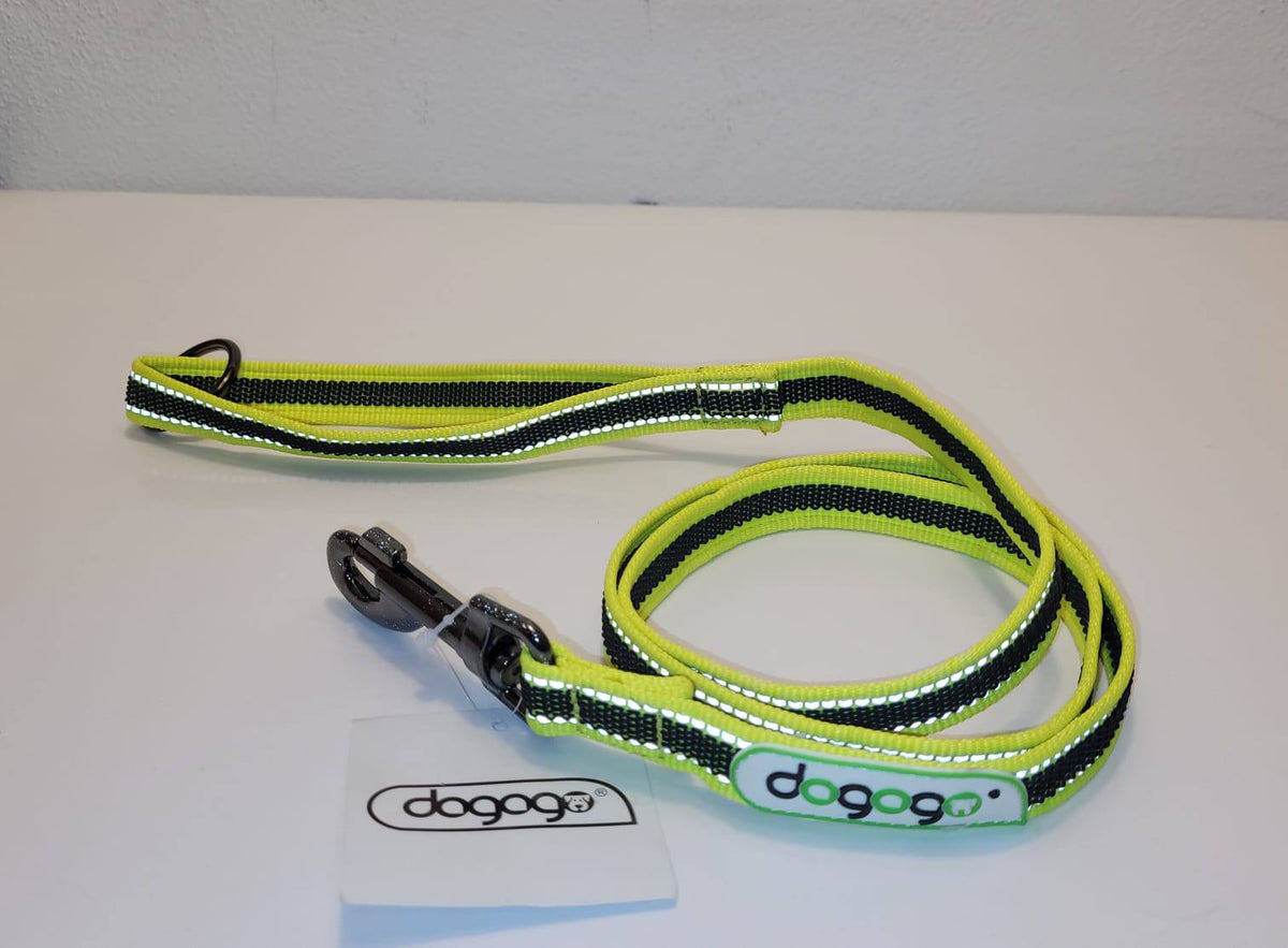Dogogo Reflective Dog Leash 1.2m – Neon Yellow/Black, 20mm