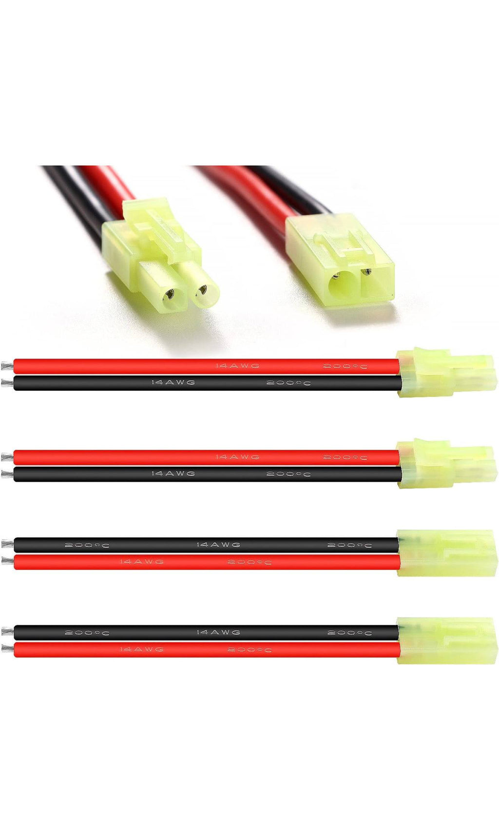 YIXISI Mini Tamiya Connectoren 8st 14AWG Siliconen Kabel