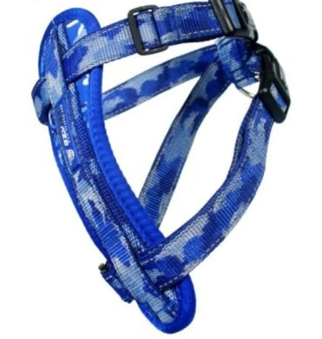 Blue Camo Dog Harness