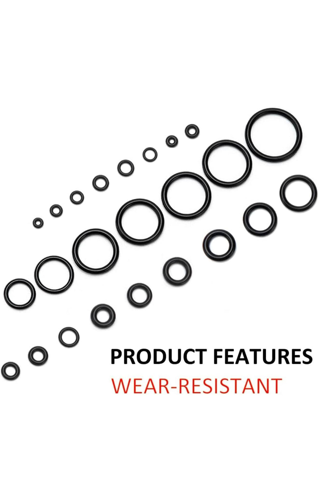 YIXISI Nitril O-ring Assortiment 270st Zwart 24 Maten