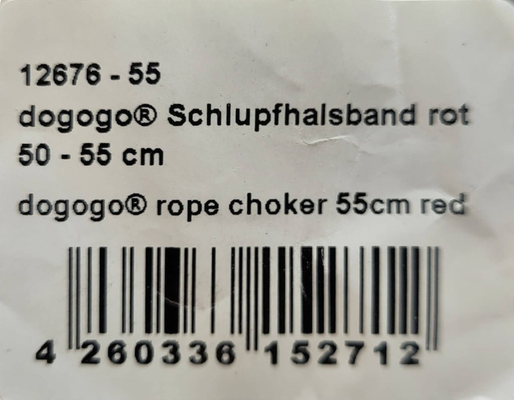 Dogogo Rope Slip Collar 55cm – Red