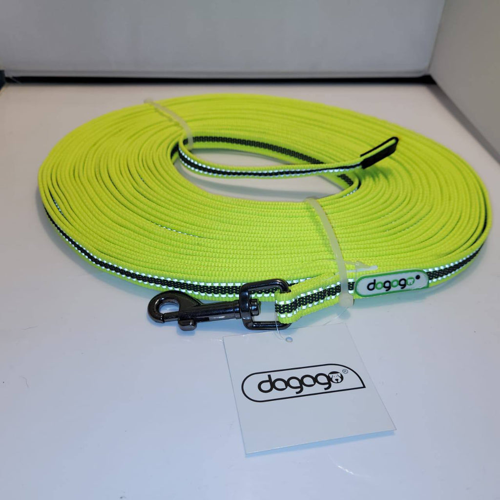 Dogogo Long Line Training Leash 20m – Neon Yellow, 14mm