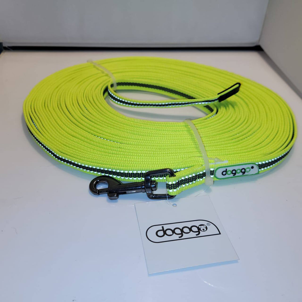 Dogogo Long Line Training Leash 20m – Neon Yellow, 14mm