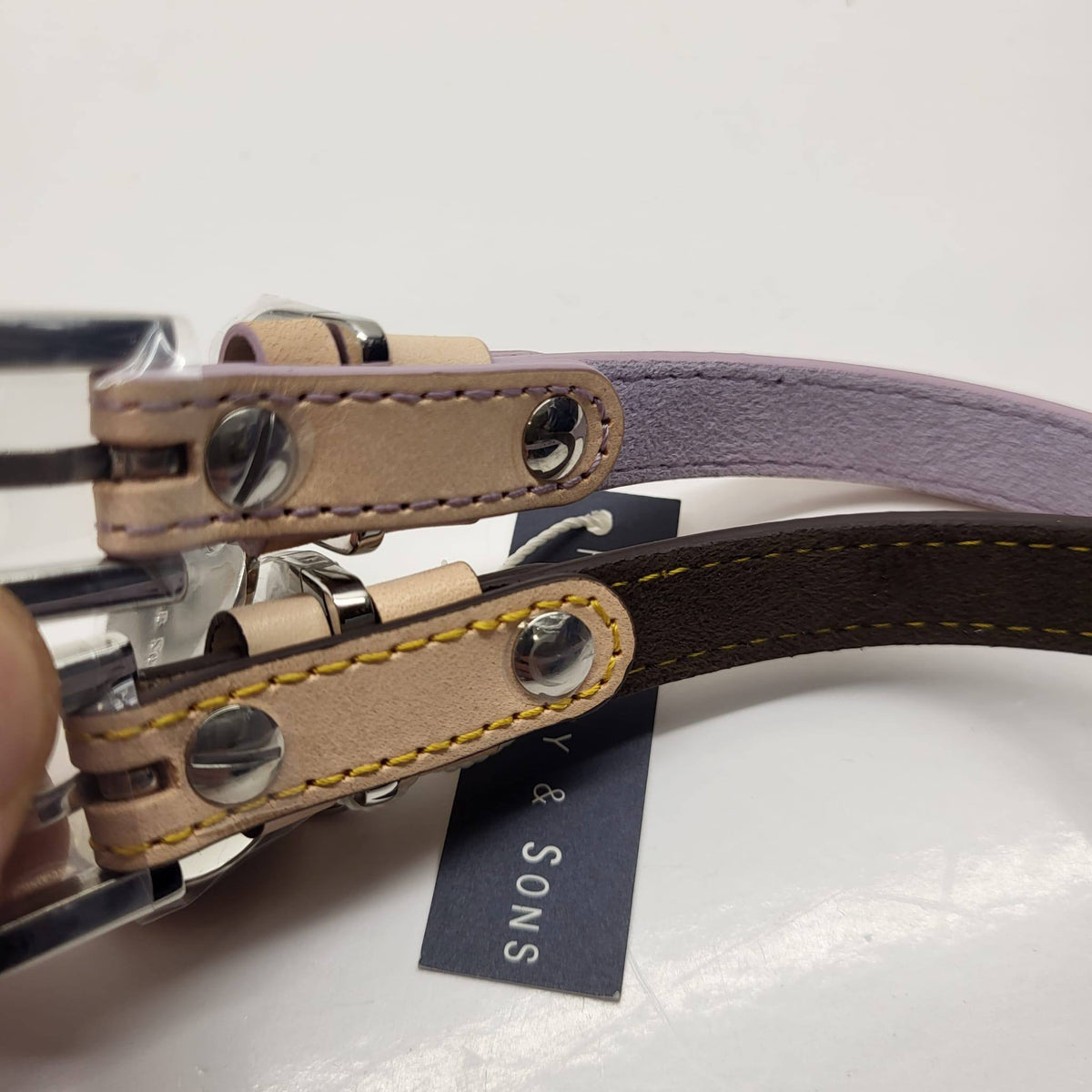 Hennessy & Sons Handmade Natural Leather Dog Collar