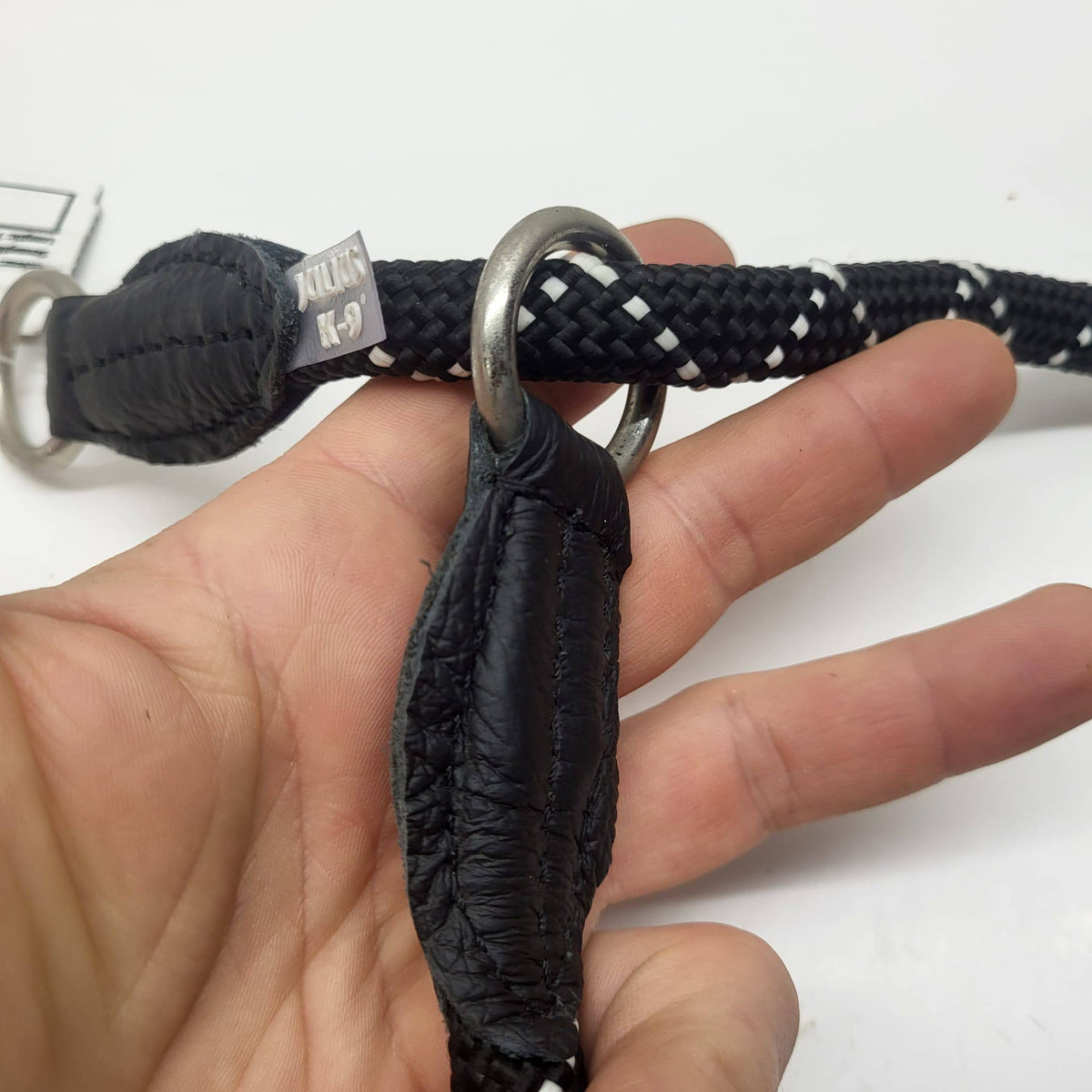 Julius K-9 Reflective Rope Slip Collar Black
