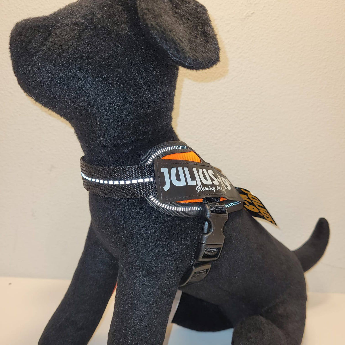 Julius-K9 IDC Powerharness Baby 1 – Orange Glowing in Dark