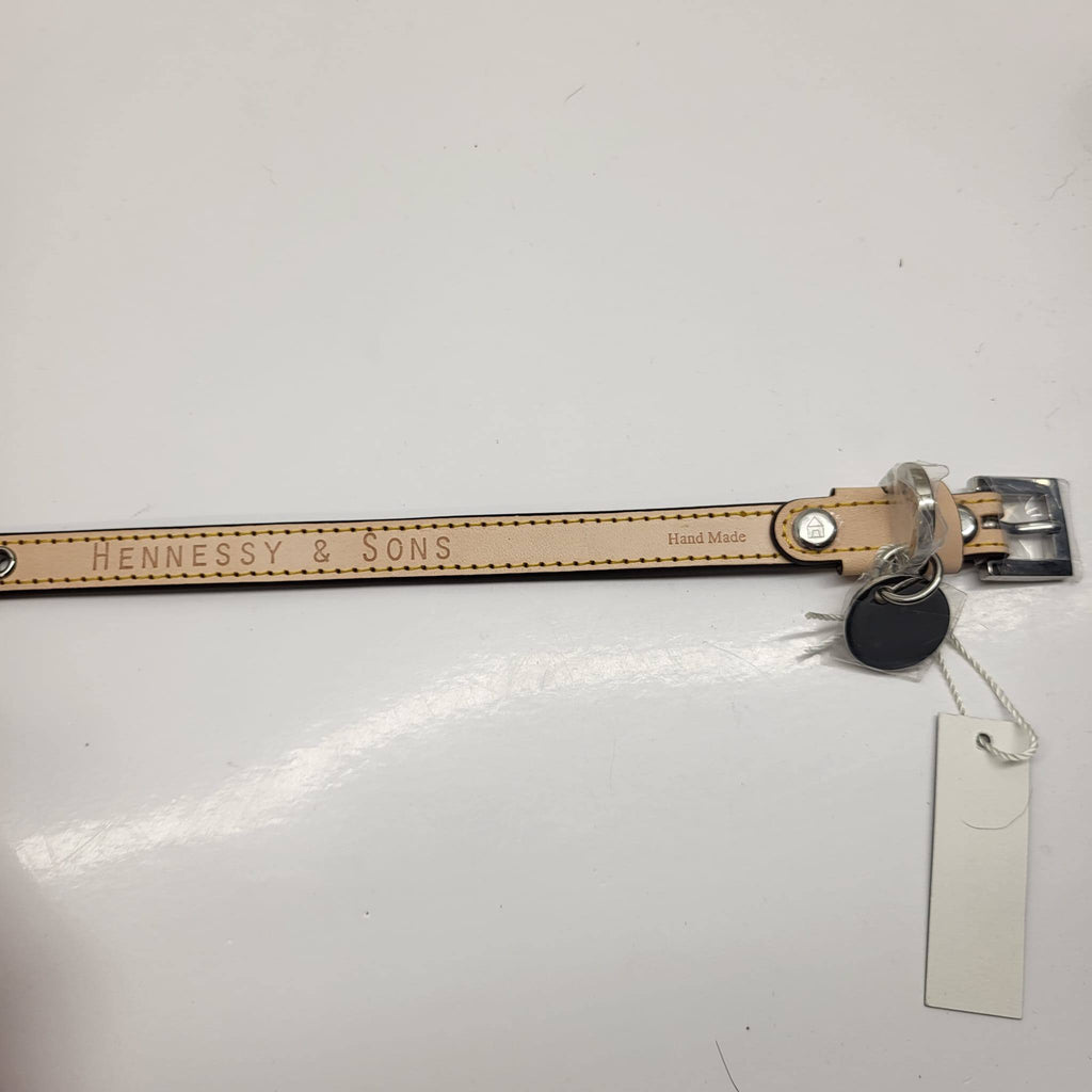 Hennessy & Sons Handmade Natural Leather Dog Collar