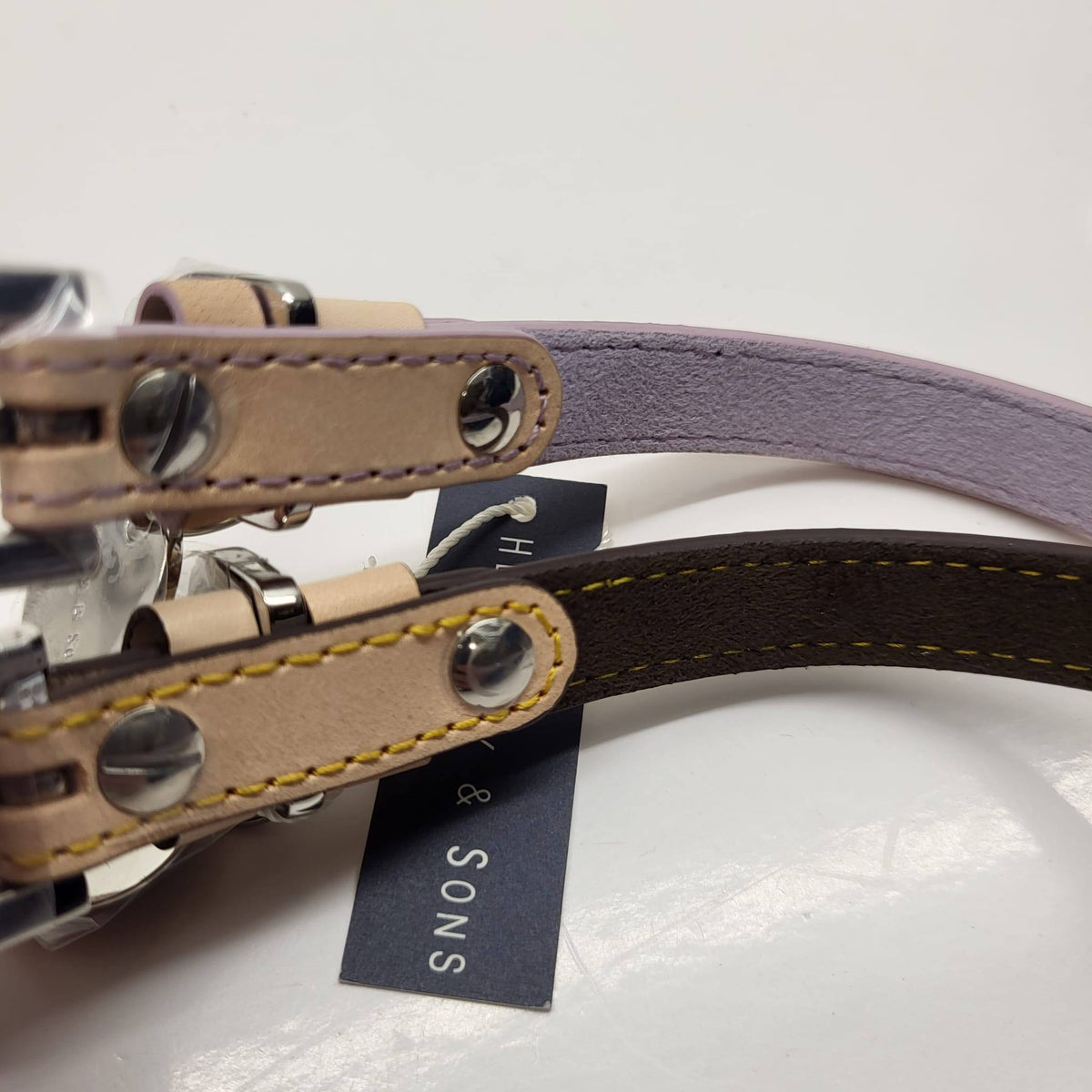 Hennessy & Sons Handmade Natural Leather Dog Collar