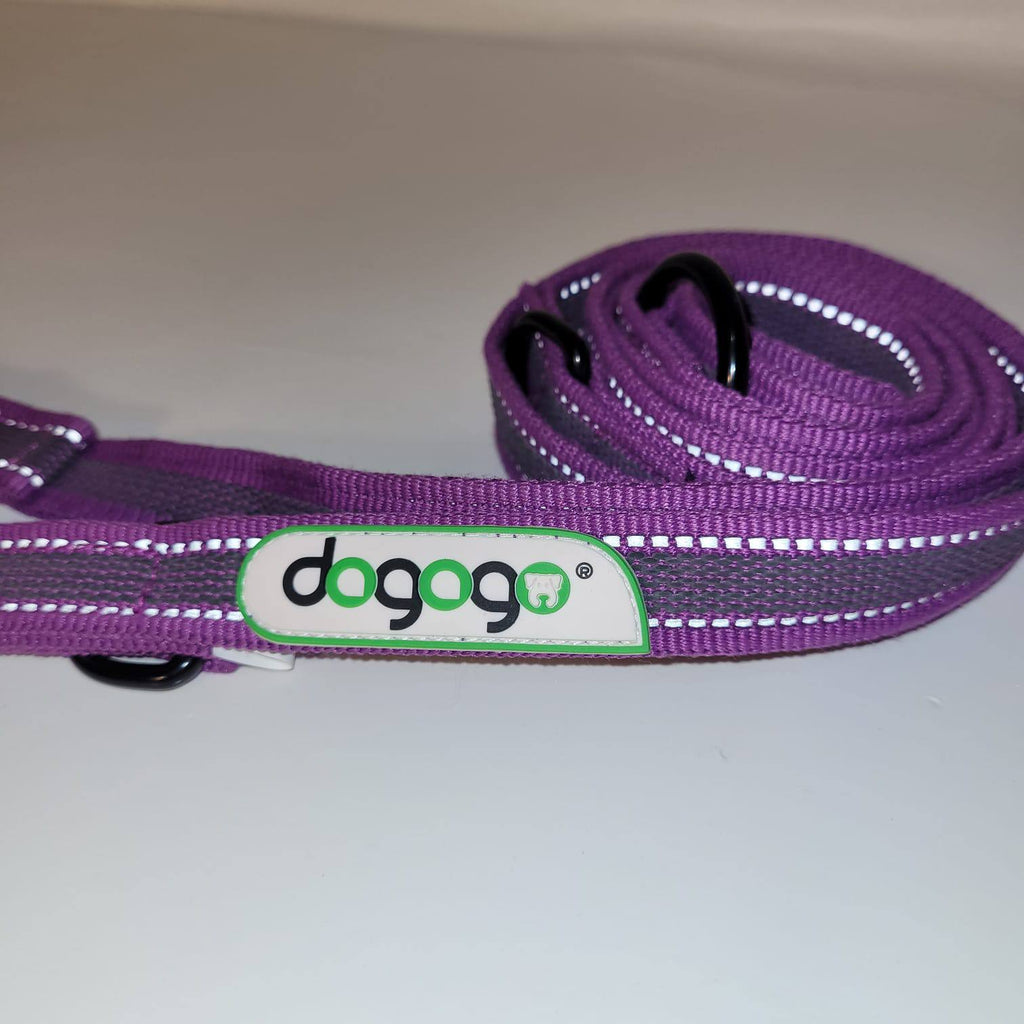 Dogogo Reflective Purple Multi-Function Dog Leash