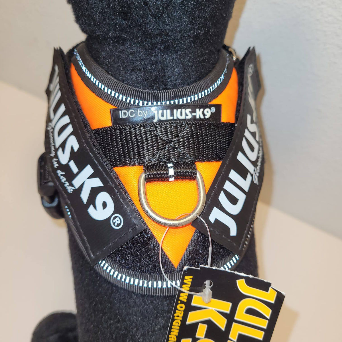 Julius-K9 IDC Powerharness Baby 1 – Orange Glowing in Dark
