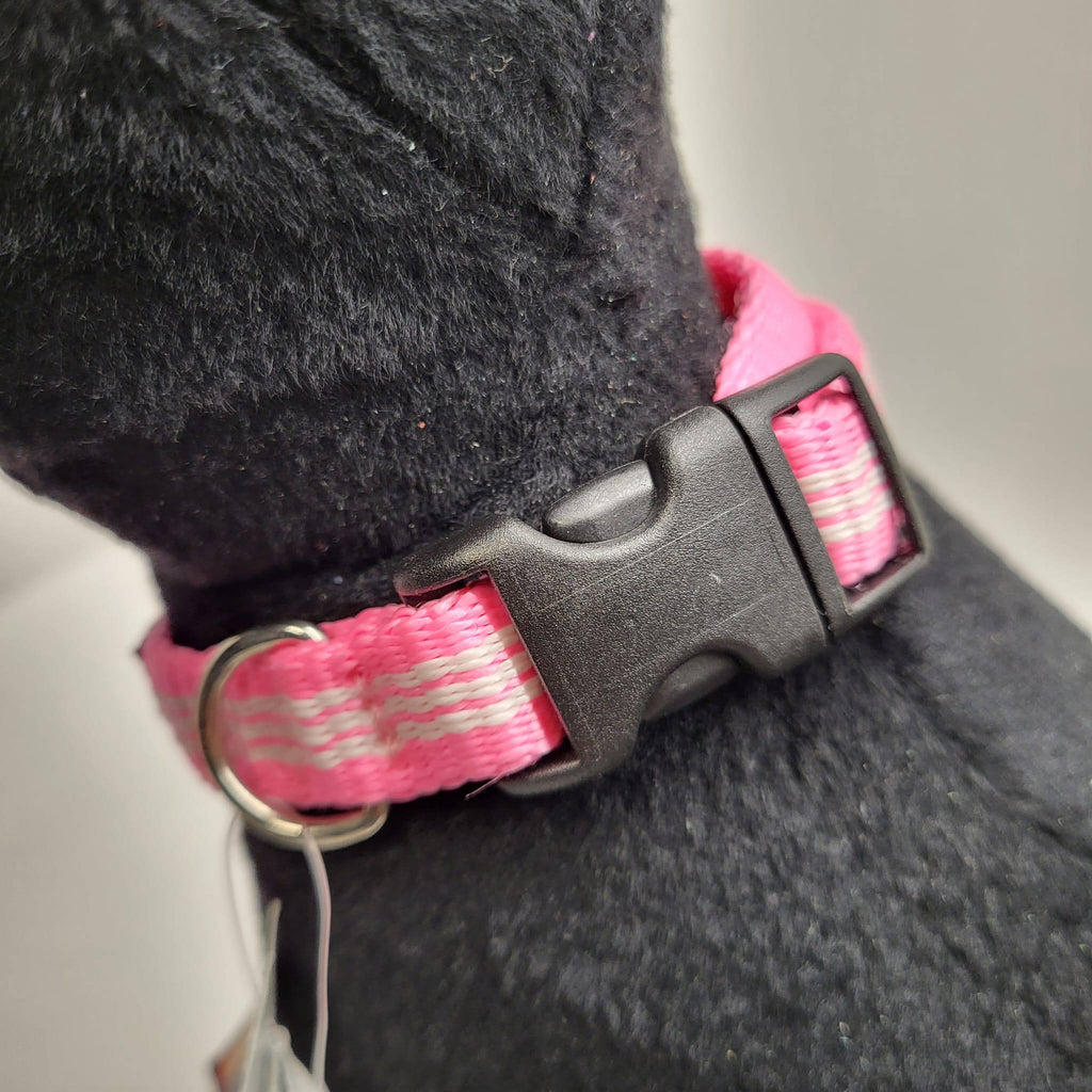 Julius K-9 Reflective Nylon Dog Collar Pink