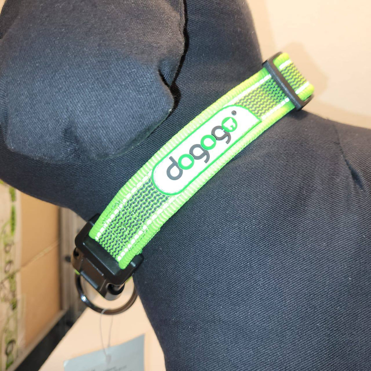Dogogo Reflective Dog Collar – Neon Green, 50-65cm