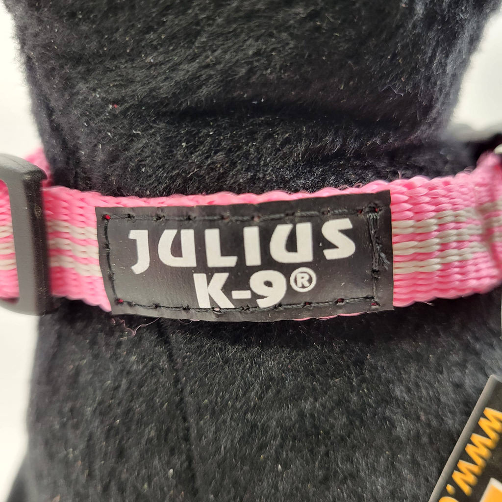 Julius K-9 Reflective Nylon Dog Collar Pink