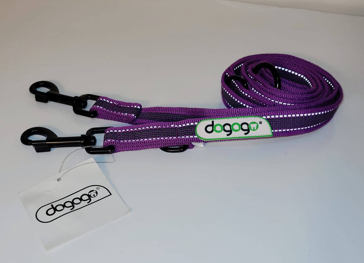 Dogogo Reflective Purple Multi-Function Dog Leash
