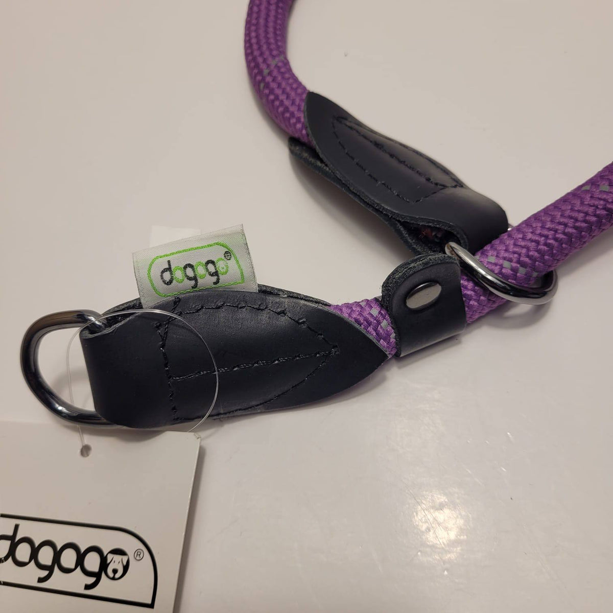 Dogogo Rope Dog Collar – Purple, 45-50cm