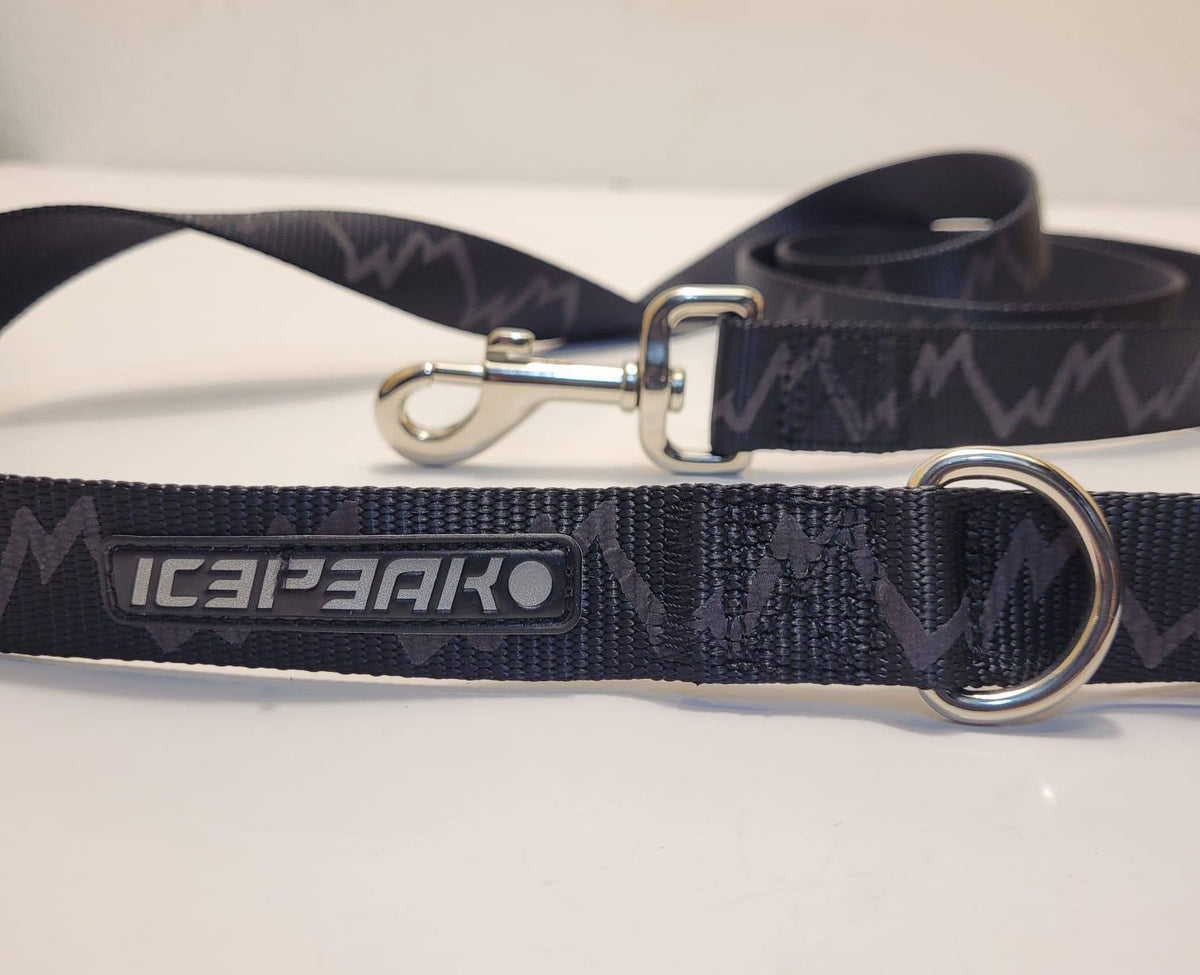 IC3PEAK Dog Leash 1.5m – Black Lightning, Size M