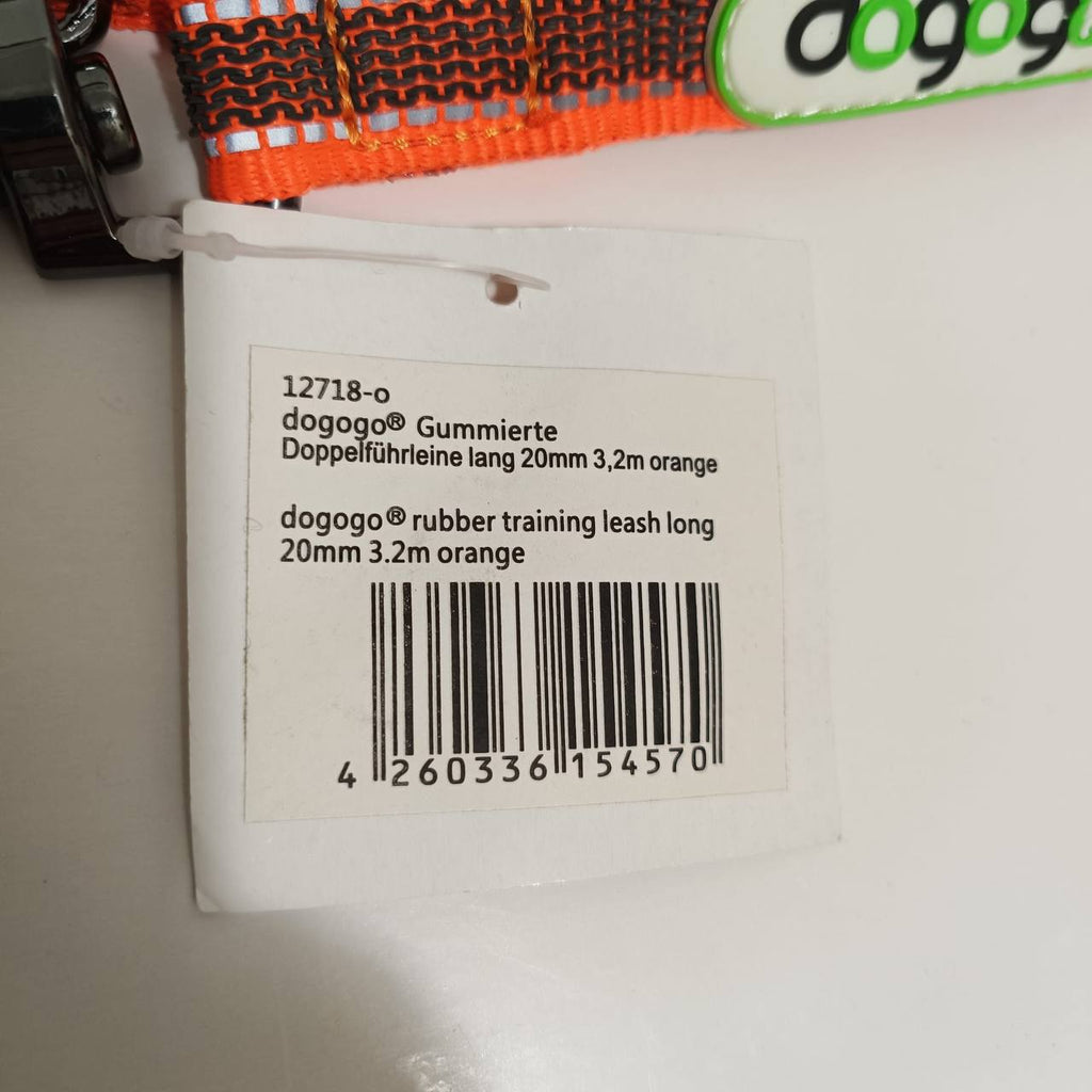 Dogogo Reflective Double Dog Leash – Orange – 3m