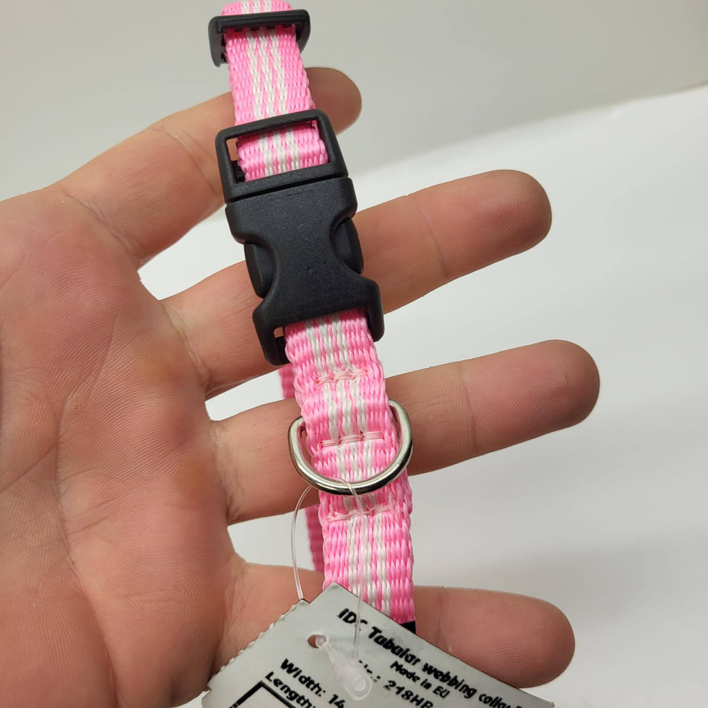 Julius K-9 Reflective Nylon Dog Collar Pink