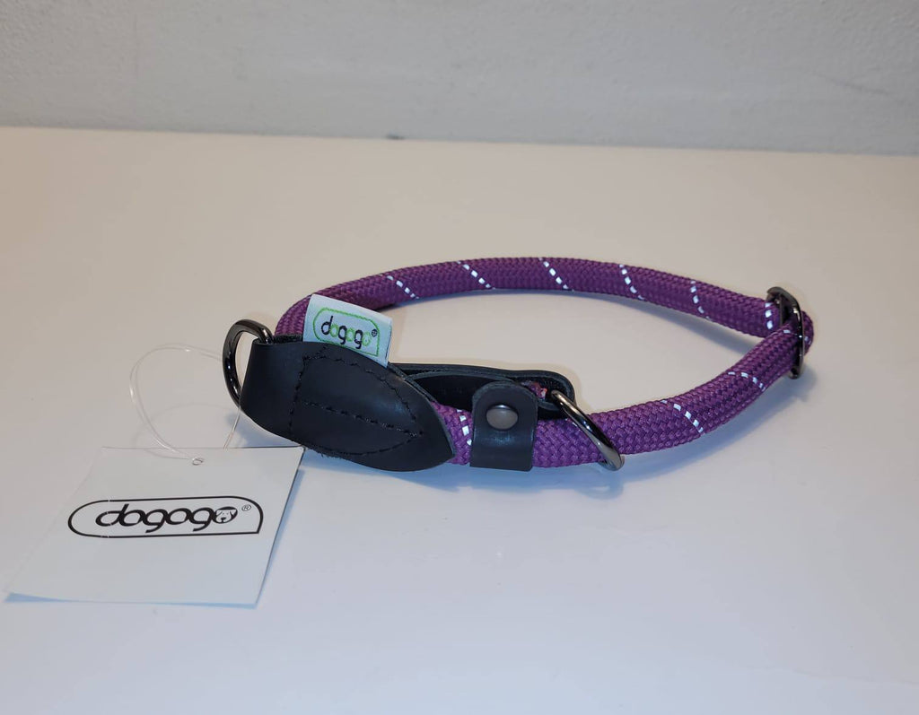 Dogogo Rope Dog Collar – Purple, 45-50cm