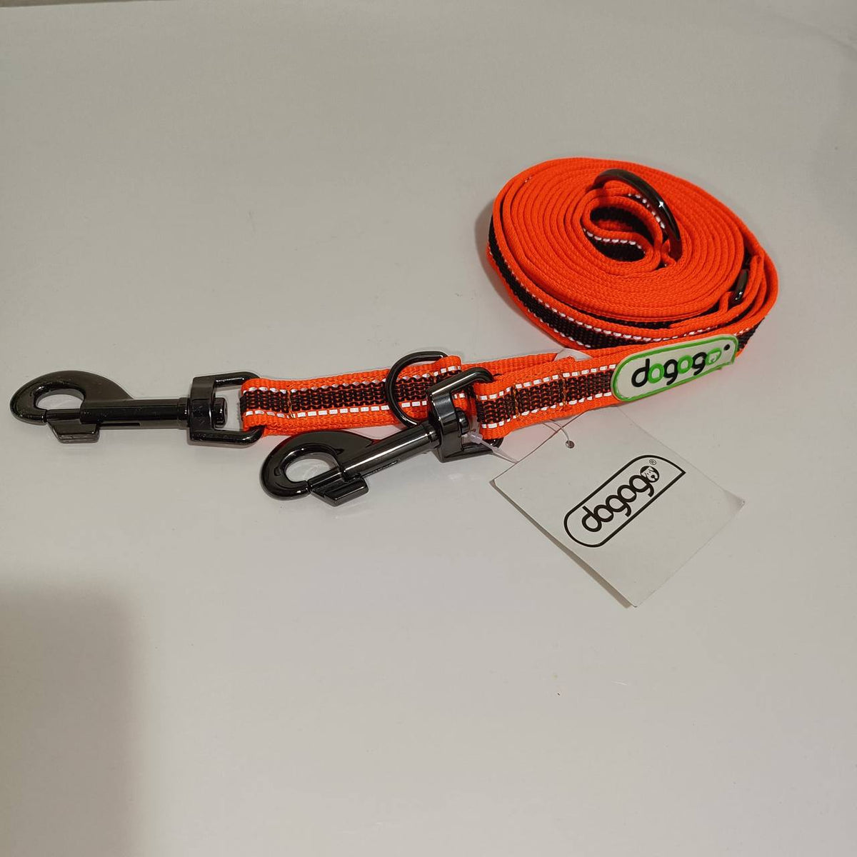 Dogogo Reflective Double Dog Leash – Orange – 3m