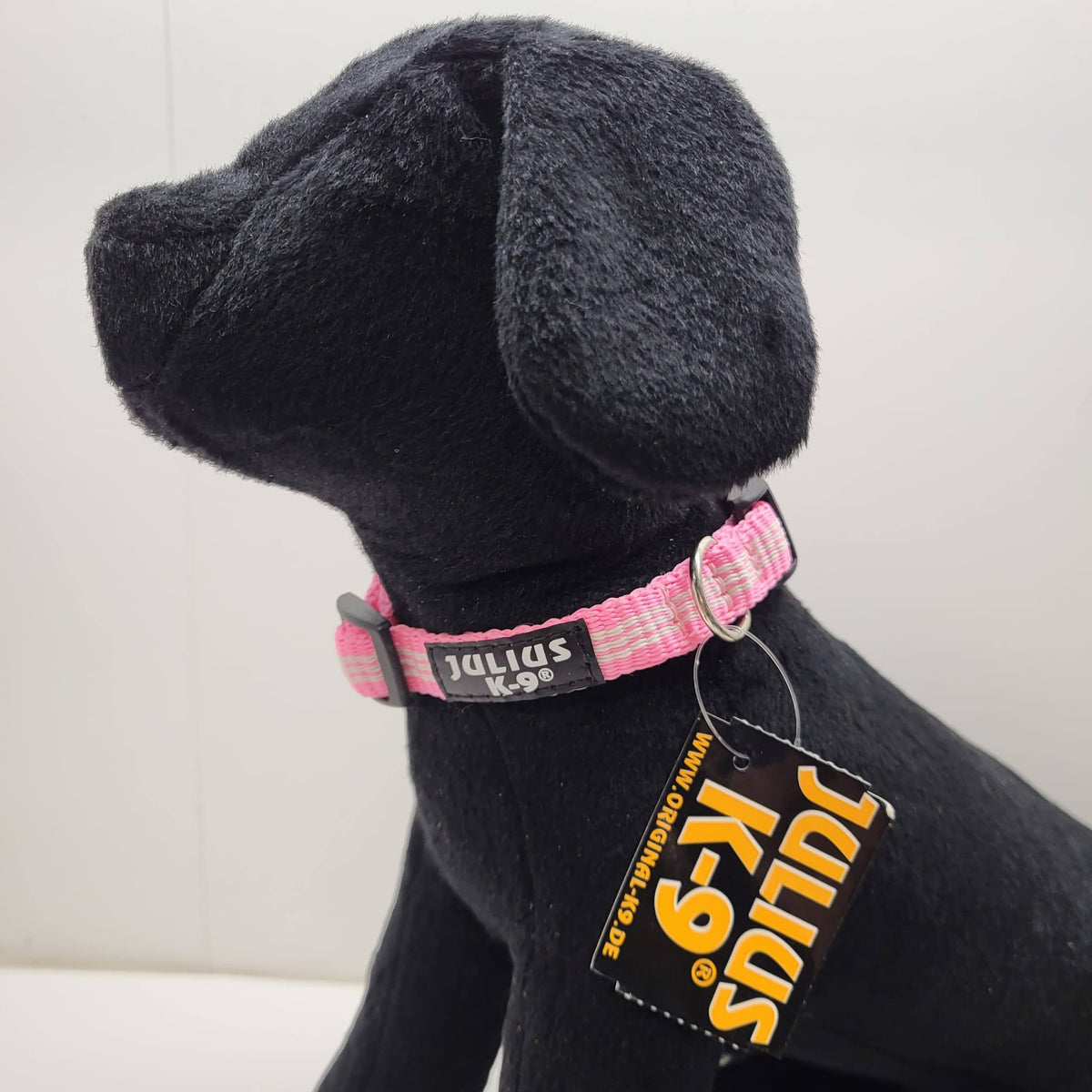 Julius K-9 Reflective Nylon Dog Collar Pink