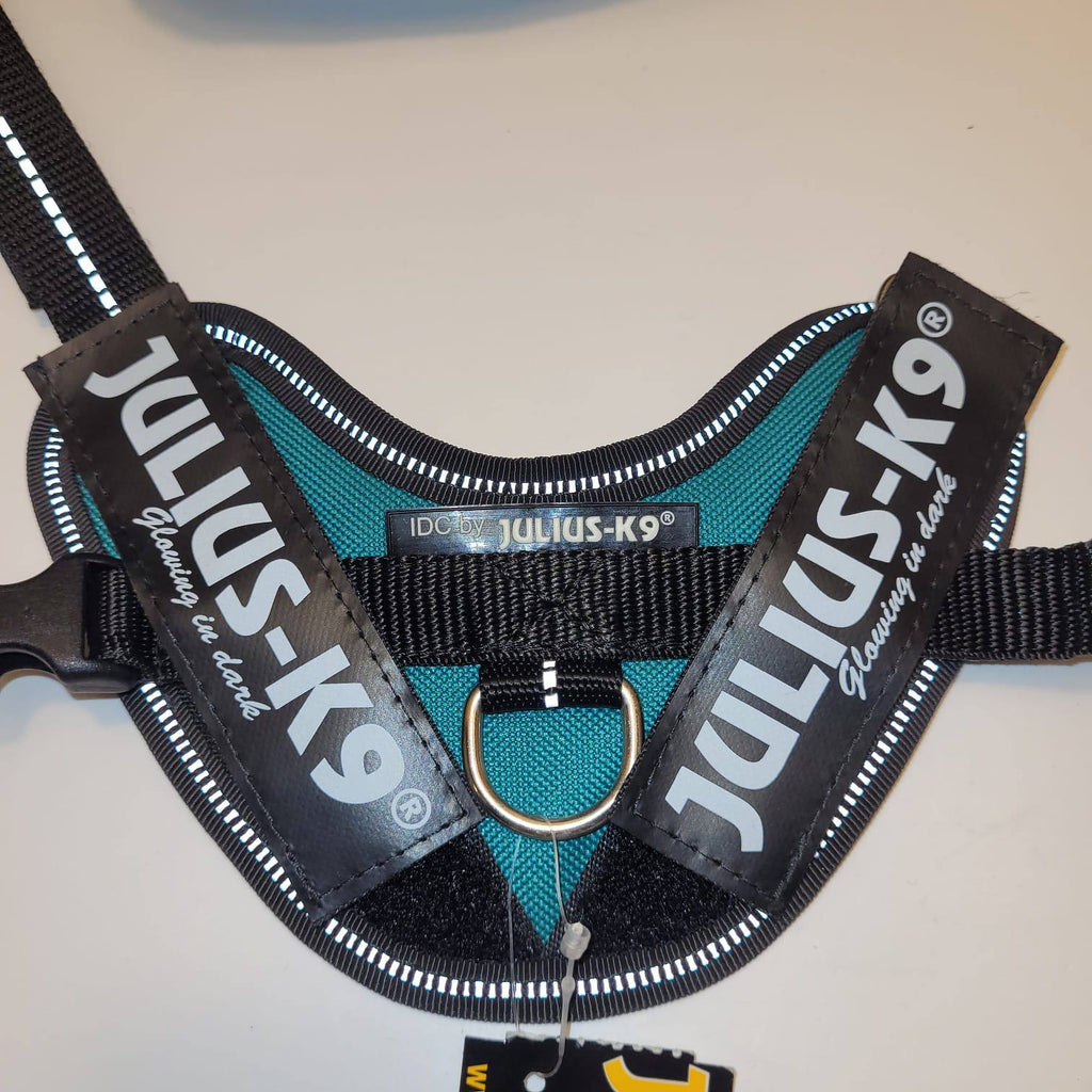Julius-K9 IDC Powerharness Baby 1 – Teal Glowing in Dark