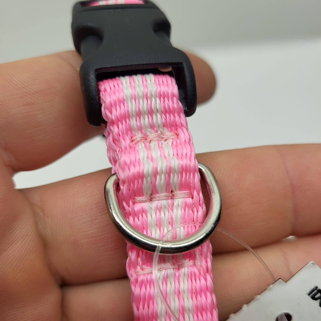 Julius K-9 Reflective Nylon Dog Collar Pink