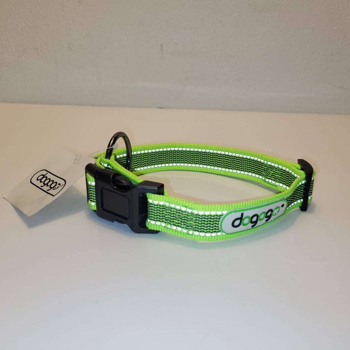 Dogogo Reflective Dog Collar – Neon Green, 50-65cm