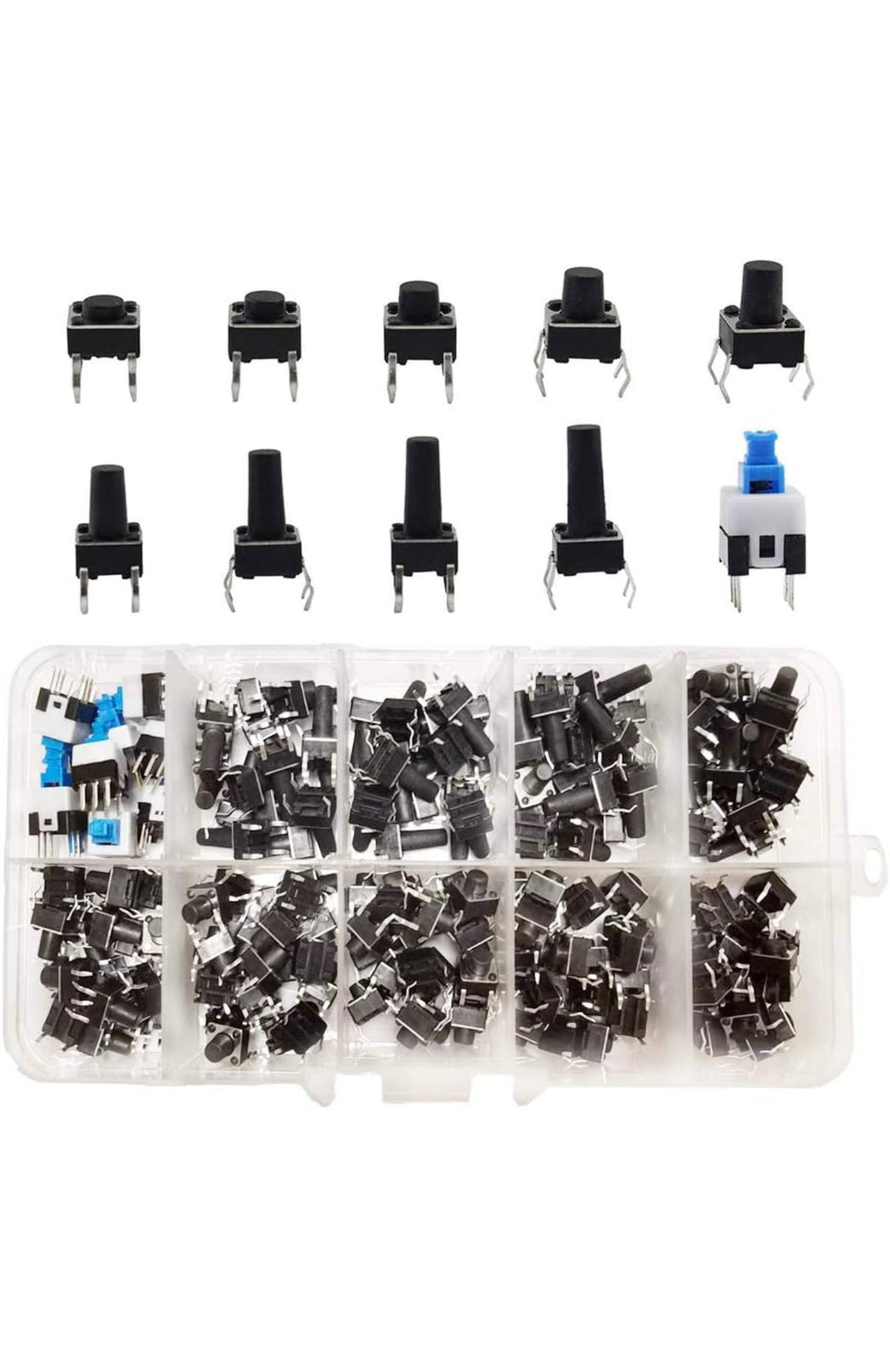 YIXISI Tactiele Drukknop Schakelaar Assortiment 200st 10 Maten