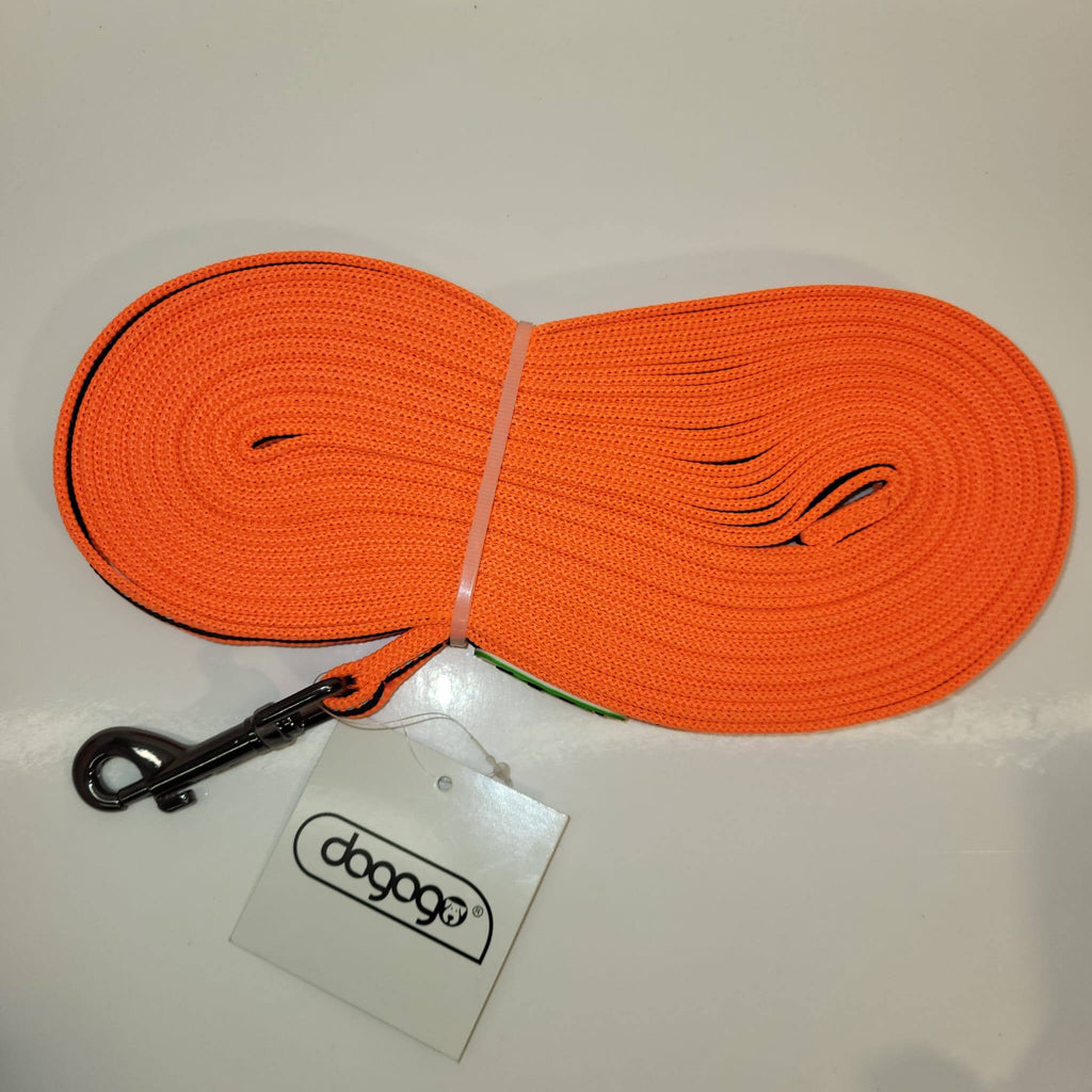 DOGOGO Reflective Long Training Leash – Orange – 10 m