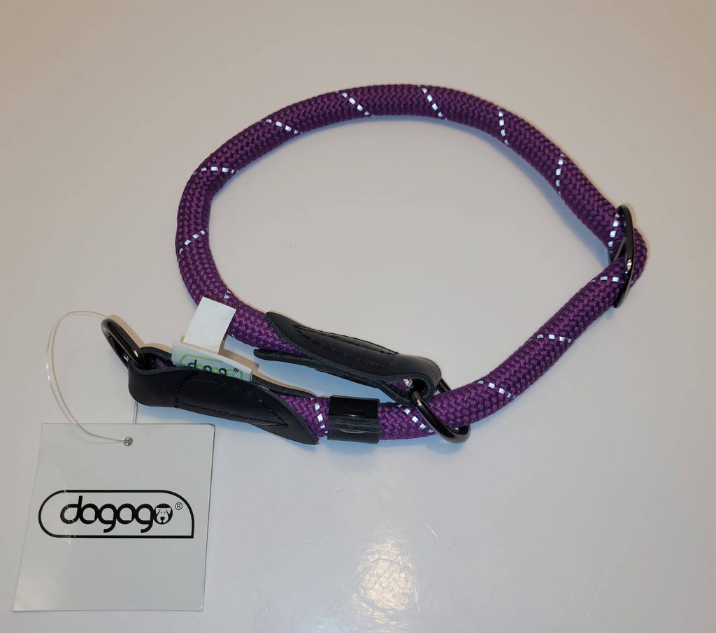 Dogogo Rope Dog Collar – Purple, 45-50cm