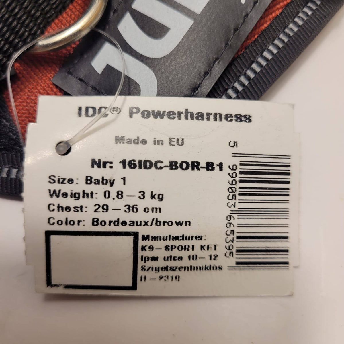 Julius-K9 IDC Powerharness Baby 1 – Red Glowing in Dark