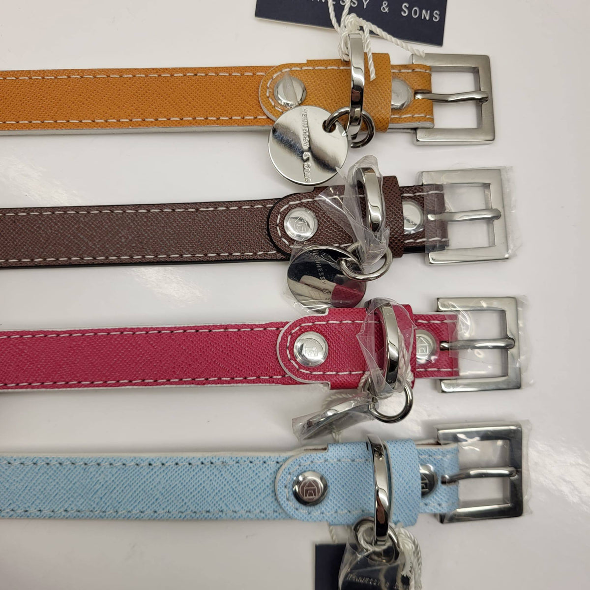 Hennessy & Sons Saffiano Leather Dog Collar
