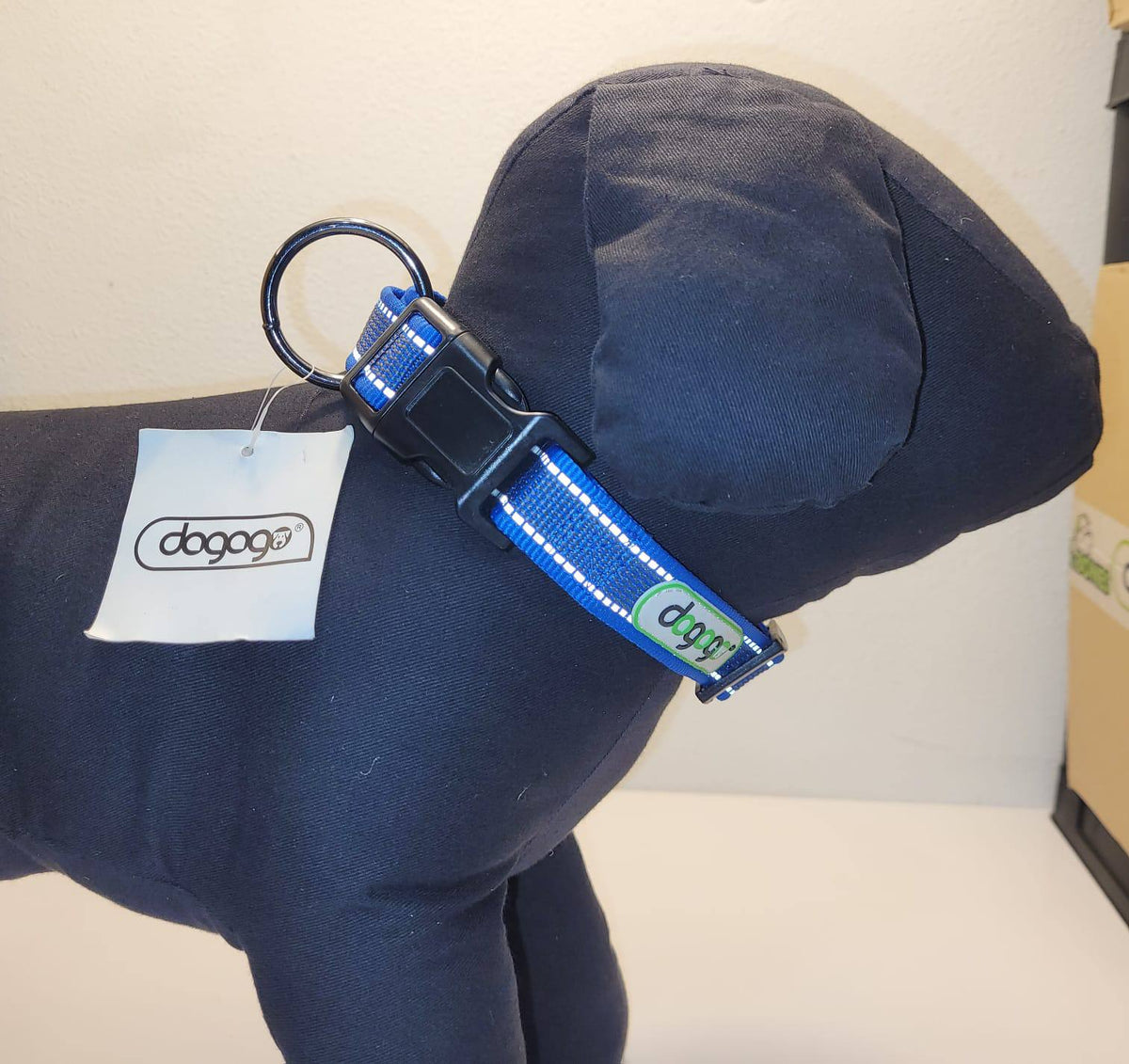 Dogogo Padded Dog Collar – Blue, 50-65cm