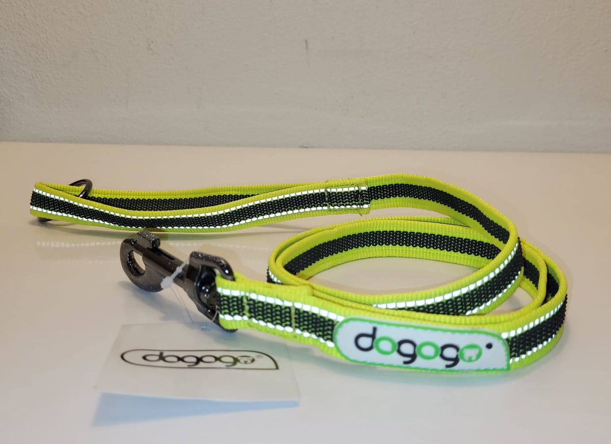 Dogogo Reflective Dog Leash 1.2m – Neon Yellow/Black, 20mm