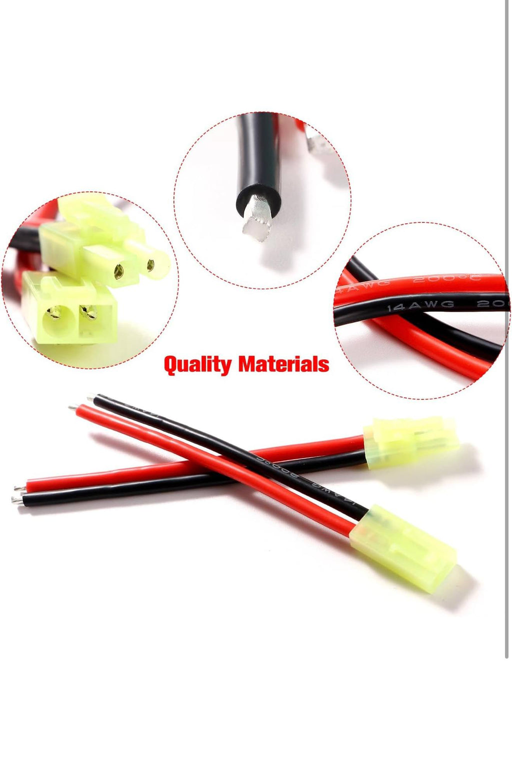 YIXISI Mini Tamiya Connectoren 8st 14AWG Siliconen Kabel